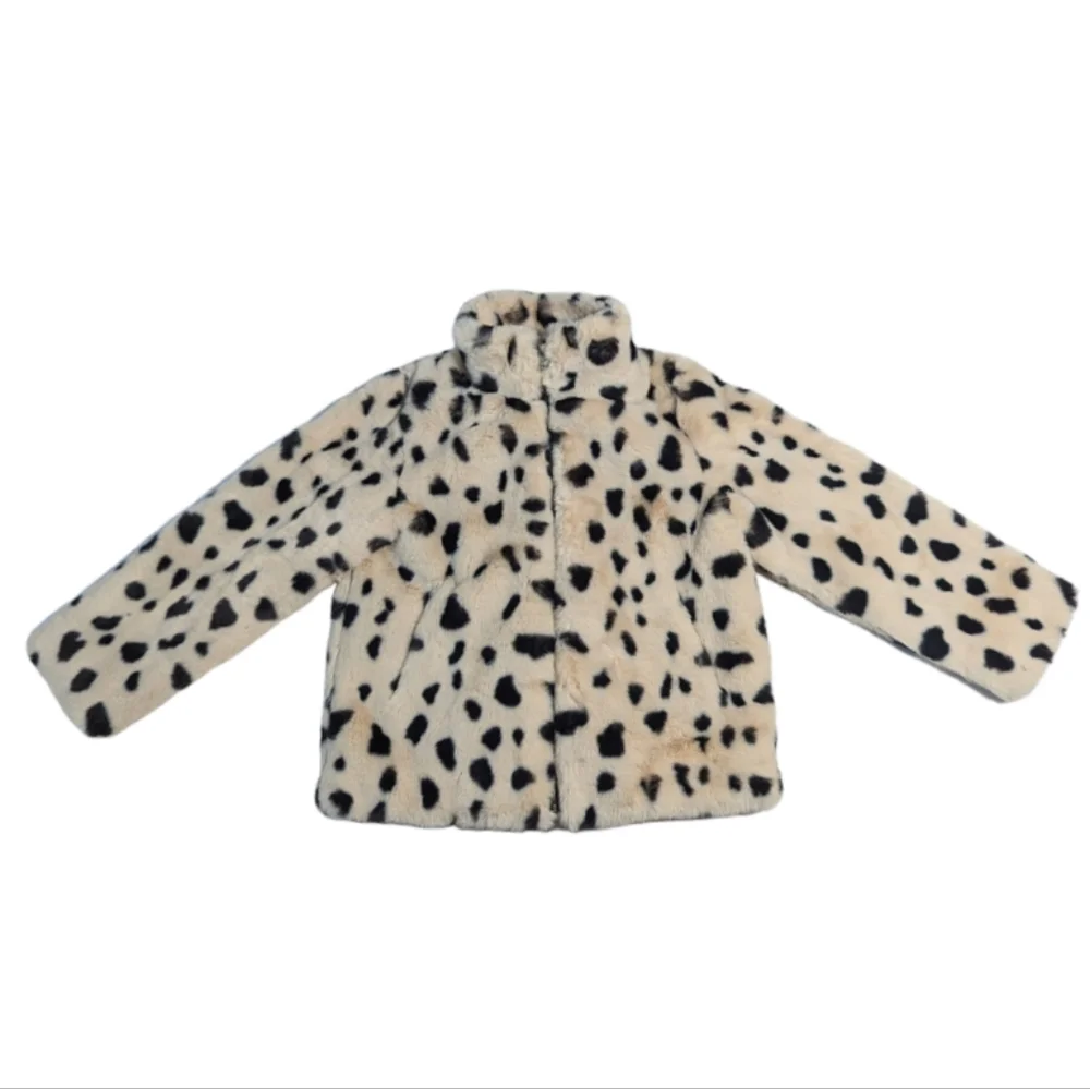 Donna Salyers Fabulous Furs Kid's Wild Cheetah Faux Fur Jacket Size Small